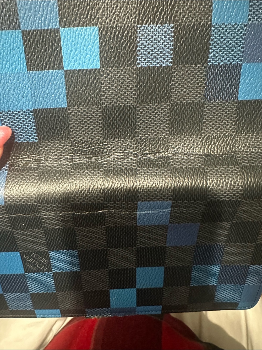 Louis Vuitton Damier Graphite Pixel Brazza Wallet Blue - Picture 14 of 15